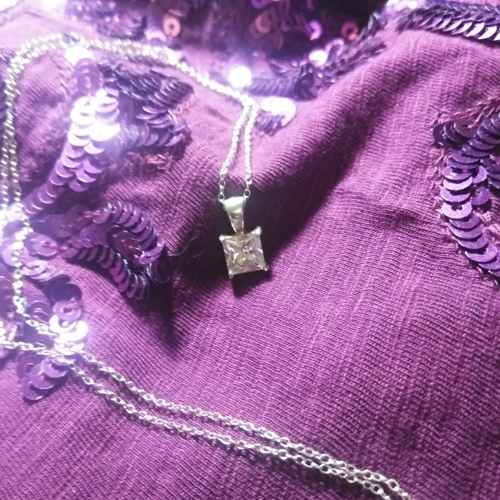 .925 Sterling Silver Necklace and Charm